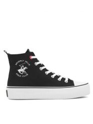 Beverly Hills Polo Club Trampki BHPC026M Czarny. Czarne trampki Beverly Hills Polo Club, bez wzorów, z materiału, bez zapięcia. Za 149.99 zł.