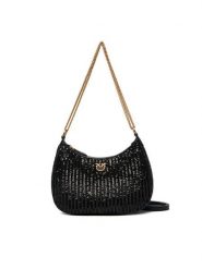 PINKO Torebka Half Moon Mini AI 25-26 PLTT 105916 A2WC Czarny. Czarne torebki klasyczne Pinko, bez wzorów, z materiału, bez dodatków. Za 1,649.00 zł.
