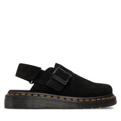 Sandały Dr. Martens. Czarne sandały Dr. Martens, bez wzorów, bez obcasa, na płaskiej podeszwie, bez zapięcia. Za 449.99 zł.