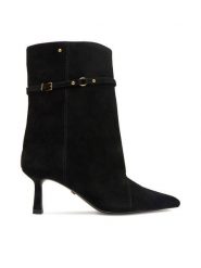 GINO ROSSI Botki EO-LS6531-04 Czarny. Czarne botki Gino Rossi, bez wzorów, ze skóry, bez obcasa, na szpilce, bez zapięcia. Za 399.99 zł.