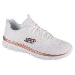 Buty sportowe Sneakersy damskie, Graceful - Get Connected. Białe obuwie sportowe Skechers, z materiału, bez zapięcia, trekkingowe, Skechers Sport. Za 199.99 zł.
