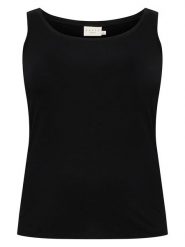 KAFFE curve Top w kolorze czarnym rozmiar: M. Czarne topy KAFFE curve, m, bez wzorów, z wiskozy, bez kołnierzyka, bez ramiączek. Za 51.45 zł.