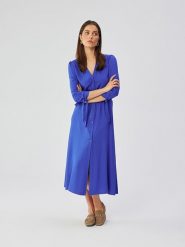 Stylove Sukienka w kolorze niebieskim rozmiar: M. Niebieskie sukienki Stylove, na co dzień, m, bez wzorów, z tkaniny, bez kołnierzyka, bez ramiączek, maxi, proste. Za 307.46 zł.