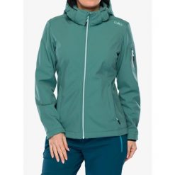 Kurtka softshell damska CMP Wilma Jacket Zip Hood. Zielone kurtki sportowe CMP, bez wzorów, z softshellu, bez kaptura, trekkingowe. Za 345.99 zł.