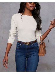 Milan Kiss Koszulka w kolorze kremowym rozmiar: S. Brązowe bluzki Milan Kiss, s, bez wzorów, bez kołnierzyka, bez ramiączek. Za 118.28 zł.