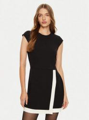 Imperial Sukienka koktajlowa AFAKIMZ Czarny Regular Fit. Czarne sukienki Imperial, m, bez wzorów, z syntetyku, wizytowe, bez kołnierzyka, bez ramiączek. Za 169.99 zł.