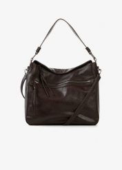 Torba shopperka z kieszonką zewnętrzną. Brązowe shopper bonprix, bez wzorów, duże, bez dodatków. Za 127.99 zł.