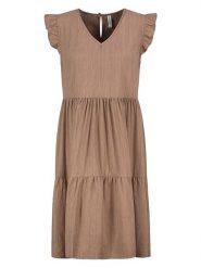 Eight2Nine Sukienka w kolorze jasnobrązowym rozmiar: XL. Brązowe sukienki Eight2Nine, xl, bez wzorów, bez kołnierzyka, bez ramiączek, midi. Za 113.99 zł.