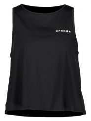 Copenhagen Studios Top sportowy w kolorze czarnym rozmiar: M. Czarne koszulki sportowe Copenhagen Studios, bez wzorów, z materiału, bez ramiączek, outdoorowe. Za 92.86 zł.