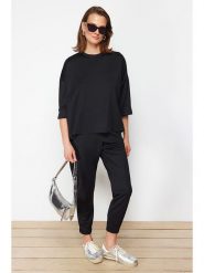 Trendyol 2-częściowy zestaw w kolorze czarnym rozmiar: S. Czarne swetry Trendyol, s, bez wzorów, bez ramiączek. Za 100.45 zł.