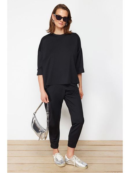 Trendyol 2-częściowy zestaw w kolorze czarnym rozmiar: S. Czarne swetry Trendyol, s, bez wzorów, bez ramiączek. Za 82.44 zł.