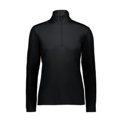 Bluza treningowa damska CMP 30L1086U901. Czarne bluzy CMP, na zimę, l, bez wzorów, z elastanu, bez kaptura. Za 99.99 zł.