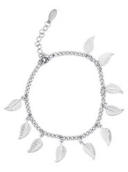 MOODE Bransoletka "Laila" z elementami ozdobnymi rozmiar: onesize. Szare bransoletki MOODE, ze stali. Za 39.99 zł.