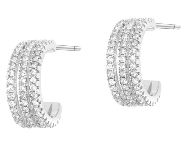 Kolczyki srebrne z cyrkoniami. Szare kolczyki Apart, z cyrkonią, srebrne. Za 219.00 zł.