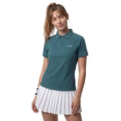 Damska techniczna tenisowa koszulka polo Siroko Player-W Green. Zielone bluzki SIROKO, l, bez wzorów, z tkaniny, bez kołnierzyka, bez ramiączek. Za 127.00 zł.