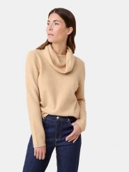 Gerry Weber Golf w kolorze beżowym rozmiar: 42. Brązowe golfy Gerry Weber, bez wzorów, z wełny, bez ramiączek. Za 224.95 zł.