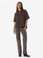 Noisy may Koszulka "Kim" w kolorze ciemnobrązowym rozmiar: M. Brązowe bluzki Noisy may, m, bez wzorów, z bawełny, bez kołnierzyka, bez ramiączek. Za 74.81 zł.