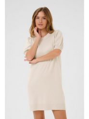 Kaffe Sukienka w kolorze beżowym rozmiar: M. Brązowe sukienki Kaffe, na co dzień, m, bez wzorów, bez kołnierzyka, bez ramiączek, mini, proste. Za 120.95 zł.