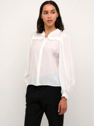 Karen by Simonsen Bluzka Kayakb 10104544 Biały Classic Fit. Białe bluzki Karen by Simonsen, bez wzorów, z wiskozy, bez kołnierzyka, bez ramiączek. Za 299.99 zł.