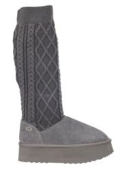 Liu Jo Kozaki w kolorze szarym rozmiar: 41. Szare kozaki Liu Jo, na zimę, z materiału, bez obcasa, na platformie, bez zapięcia. Za 314.05 zł.