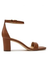 LAUREN RALPH LAUREN Sandały 802927949002 Brązowy. Brązowe sandały Lauren Ralph Lauren, bez wzorów, ze skóry, bez obcasa, na słupku, bez zapięcia. Za 469.99 zł.