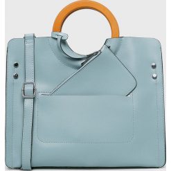 Answear - Torebka. Szare torby na ramię ANSWEAR, bez wzorów, z materiału, casualowe, do ręki, średnie, bez dodatków. W wyprzedaży za 79.90 zł.