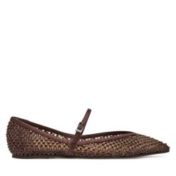Baleriny Le Silla. Brązowe baleriny LE SILLA, bez wzorów, bez obcasa. Za 2,289.00 zł.