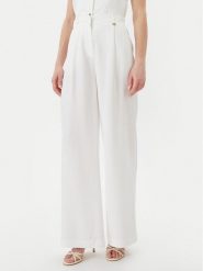 LOLA CASADEMUNT Spodnie palazzo LS2514010 Biały Wide Leg. Białe spodnie materiałowe LOLA CASADEMUNT, m, bez wzorów, z lyocellu. Za 289.99 zł.