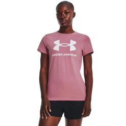 Koszulka damska z krótkimi rękawami UA Rival Logo Under Armour 1356305. Czerwone bluzki Under Armour, bez wzorów, sportowe, bez kołnierzyka, bez ramiączek. Za 99.99 zł.