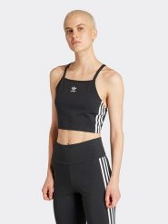 Adidas Top sportowy w kolorze czarnym rozmiar: M. Czarne koszulki sportowe Adidas, bez wzorów, z materiału, bez ramiączek, outdoorowe. Za 88.02 zł.