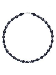 Pearline Naszyjnik z perłami - dł. 42 cm rozmiar: onesize. Czarne naszyjniki Pearline, z perłą, srebrne. Za 326.99 zł.