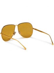 Fendi Okulary przeciwsłoneczne FF 0437/S Złoty. Żółte okulary przeciwsłoneczne Fendi, bez wzorów, z tworzywa sztucznego. Za 1,579.00 zł.