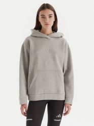 Adidas Bluza ALL SZN Holiday Glitter Fleece JV5757 Szary Loose Fit. Szare bluzy Adidas, m, bez wzorów, z bawełny, bez kaptura. Za 299.99 zł.