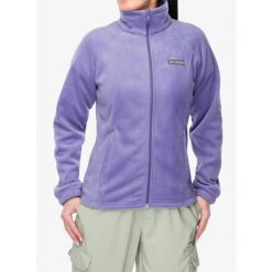 Bluza polarowa damska Columbia Benton Springs FZ. Fioletowe bluzy Columbia, bez wzorów, z polaru, bez kaptura. Za 208.99 zł.