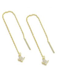 Miu Silver Pozłacane kolczyki z cyrkoniami rozmiar: onesize. Szare kolczyki Miu Silver, z cyrkonią, pozłacane. Za 43.99 zł.