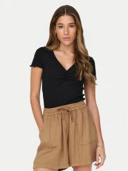ONLY T-Shirt Betty 15311919 Czarny Regular Fit. Czarne t-shirty Only, m, bez wzorów, z bawełny, bez kołnierzyka, bez ramiączek. Za 59.99 zł.