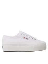 Superga Tenisówki 2790 Cotw Linea Up And Down S9111LW Biały. Białe trampki Superga, bez wzorów, z materiału, bez zapięcia. Za 189.99 zł.