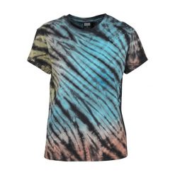 Koszulka Damska Tie Dye Boyfriend T-shirt. Czarne t-shirty Urban Classics, xl, bez wzorów, bez kołnierzyka, bez ramiączek. Za 92.99 zł.