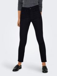 ONLY Carmakoma Dżinsy - Slim fit - w kolorze czarnym rozmiar: W27/L32. Czarne jeansy Only Carmakoma, l, bez wzorów, z podwyższonym stanem. Za 78.66 zł.