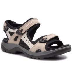 Sandały ECCO. Brązowe sandały ecco, bez wzorów, sportowe, bez obcasa, bez zapięcia. Za 459.99 zł.
