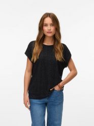 Vero Moda Bluzka w kolorze czarnym rozmiar: L. Czarne bluzki Vero Moda, l, bez wzorów, bez kołnierzyka, bez ramiączek. Za 74.28 zł.