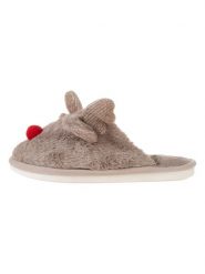 Confly Kapcie w kolorze szarobrązowym rozmiar: 39. Brązowe obuwie domowe Confly, bez wzorów, z materiału, bez zapięcia. Za 30.42 zł.