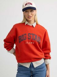 BIG STAR Bluza w kolorze czerwonym rozmiar: S. Czerwone bluzy Big Star, s, bez wzorów, bez kaptura. Za 110.04 zł.