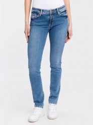 Cross Jeans Dżinsy - Slim fit - w kolorze niebieskim rozmiar: W34/L32. Niebieskie jeansy Cross Jeans, l, z aplikacjami. Za 100.99 zł.