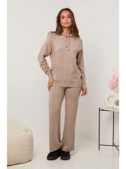 Soft Cashmere 2-częściowy zestaw w kolorze beżowym rozmiar: 38/40. Brązowe swetry Soft Cashmere, bez wzorów, z kaszmiru, bez ramiączek. Za 195.99 zł.