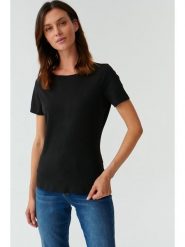 TATUUM Koszulka "Mikaja" w kolorze czarnym rozmiar: S. Czarne bluzki Tatuum, s, bez wzorów, bez kołnierzyka, bez ramiączek. Za 70.90 zł.