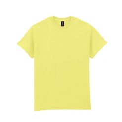 Ultra Bawełniana Koszulka Unisex Dla Dorosłych. Żółte bluzki GILDAN, xl, bez wzorów, z bawełny, sportowe, bez kołnierzyka, bez ramiączek. Za 61.99 zł.