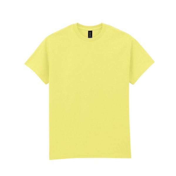 Ultra Bawełniana Koszulka Unisex Dla Dorosłych. Żółte bluzki GILDAN, xl, bez wzorów, z bawełny, sportowe, bez kołnierzyka, bez ramiączek. Za 46.99 zł.