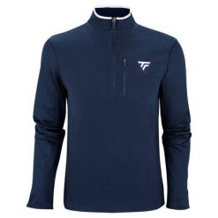 Bluza 1/4 zamka błyskawicznego Tecnifibre. Niebieskie bluzy TECNIFIBRE, m, bez wzorów, z elastanu, bez kaptura. Za 263.50 zł.