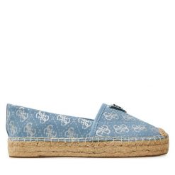 Espadryle Guess. Niebieskie espadryle Guess, z aplikacjami, bez obcasa, bez zapięcia. Za 319.99 zł.